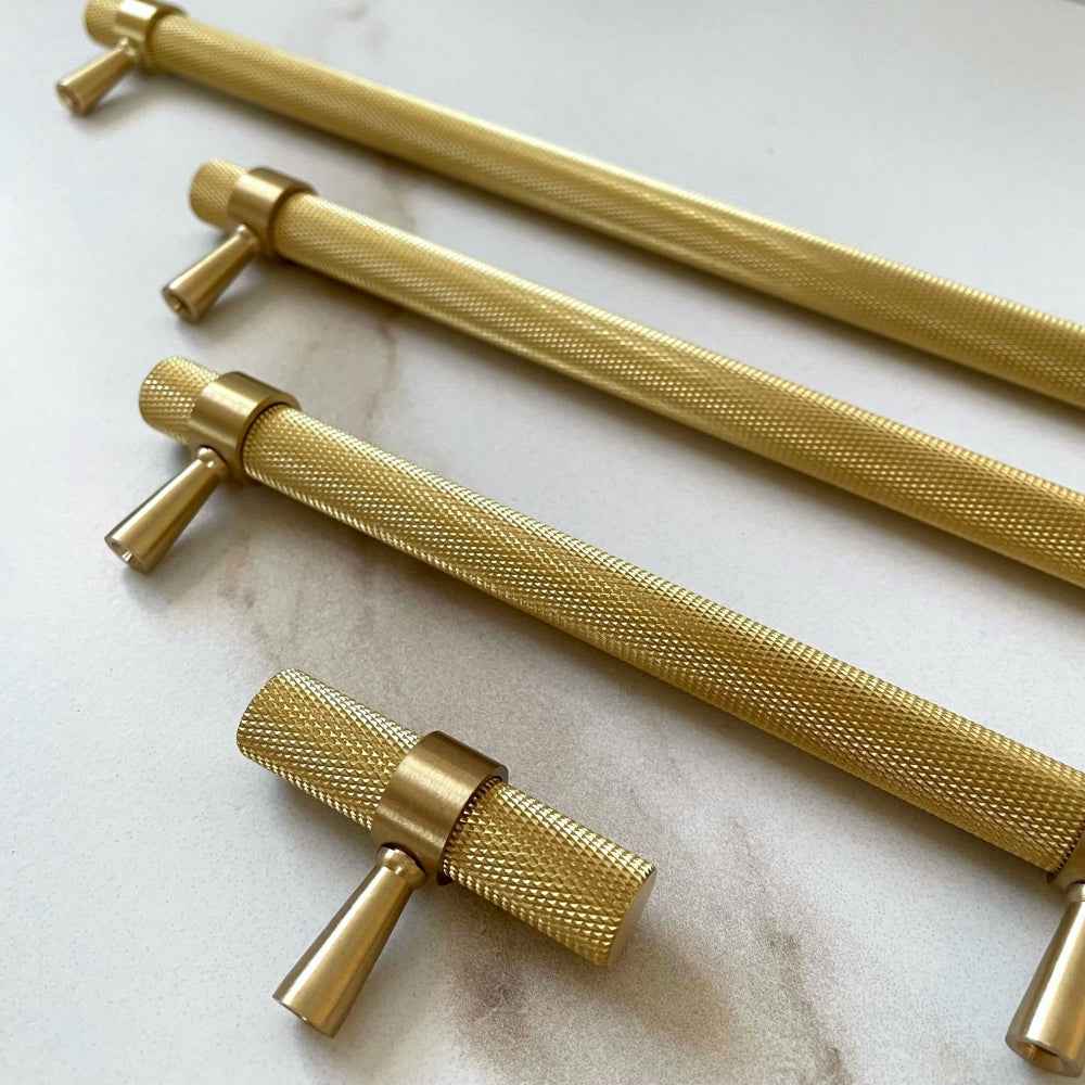 Håndtak Bergen - Bøstet Messing (Matt gylden) - ROM 7