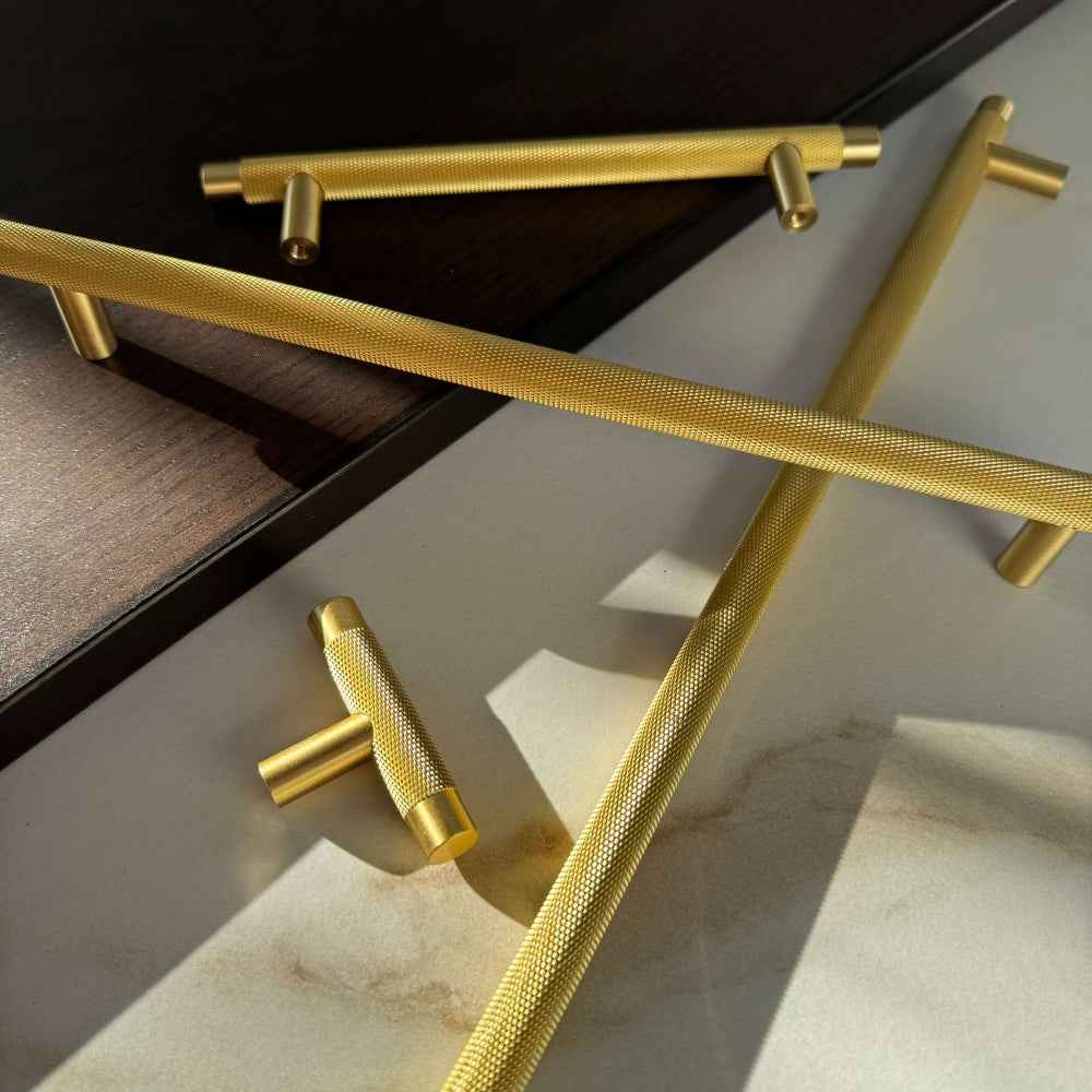 Håndtak Oslo - Børstet Messing (Matt Gylden) - ROM 7