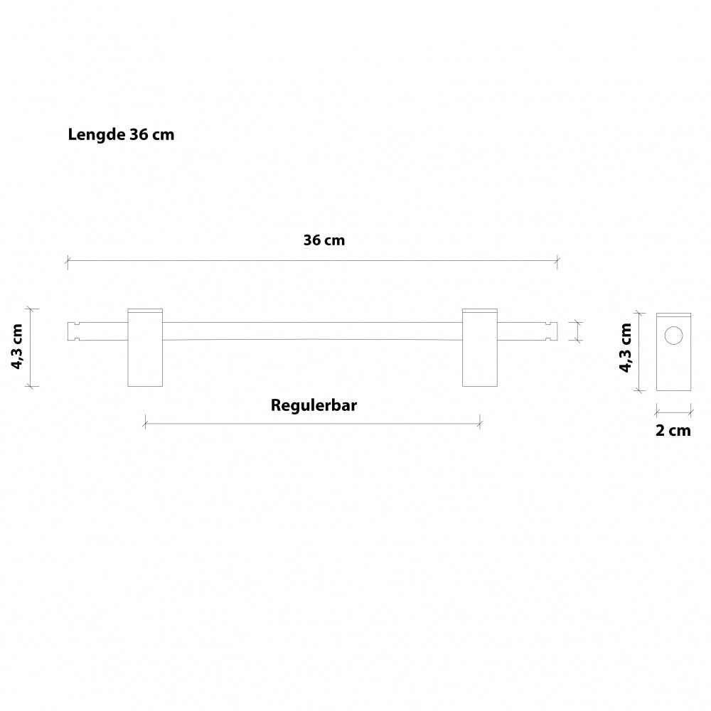 Håndtak London (Justerbare) - Antikk Messing - ROM 7