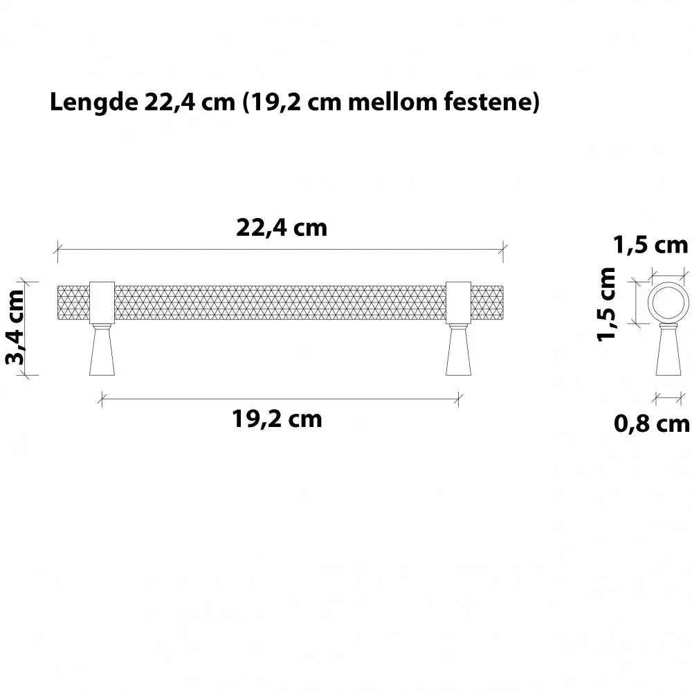 Håndtak Begen - Antikk Messing - ROM 7