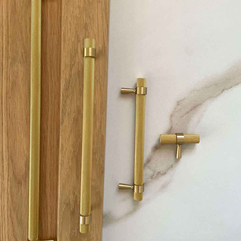 Håndtak Bergen - Bøstet Messing (Matt gylden) - ROM 7