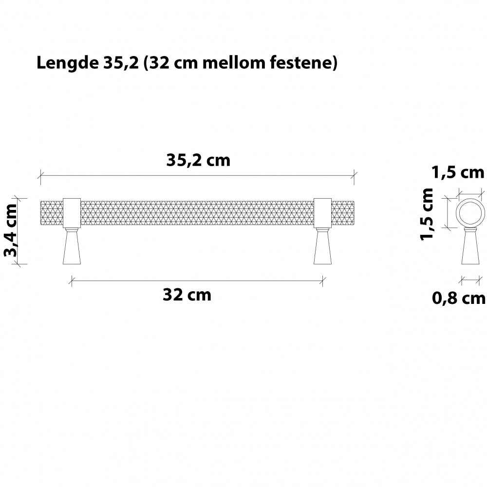 Håndtak Bergen - Børstet Nikkel - ROM 7